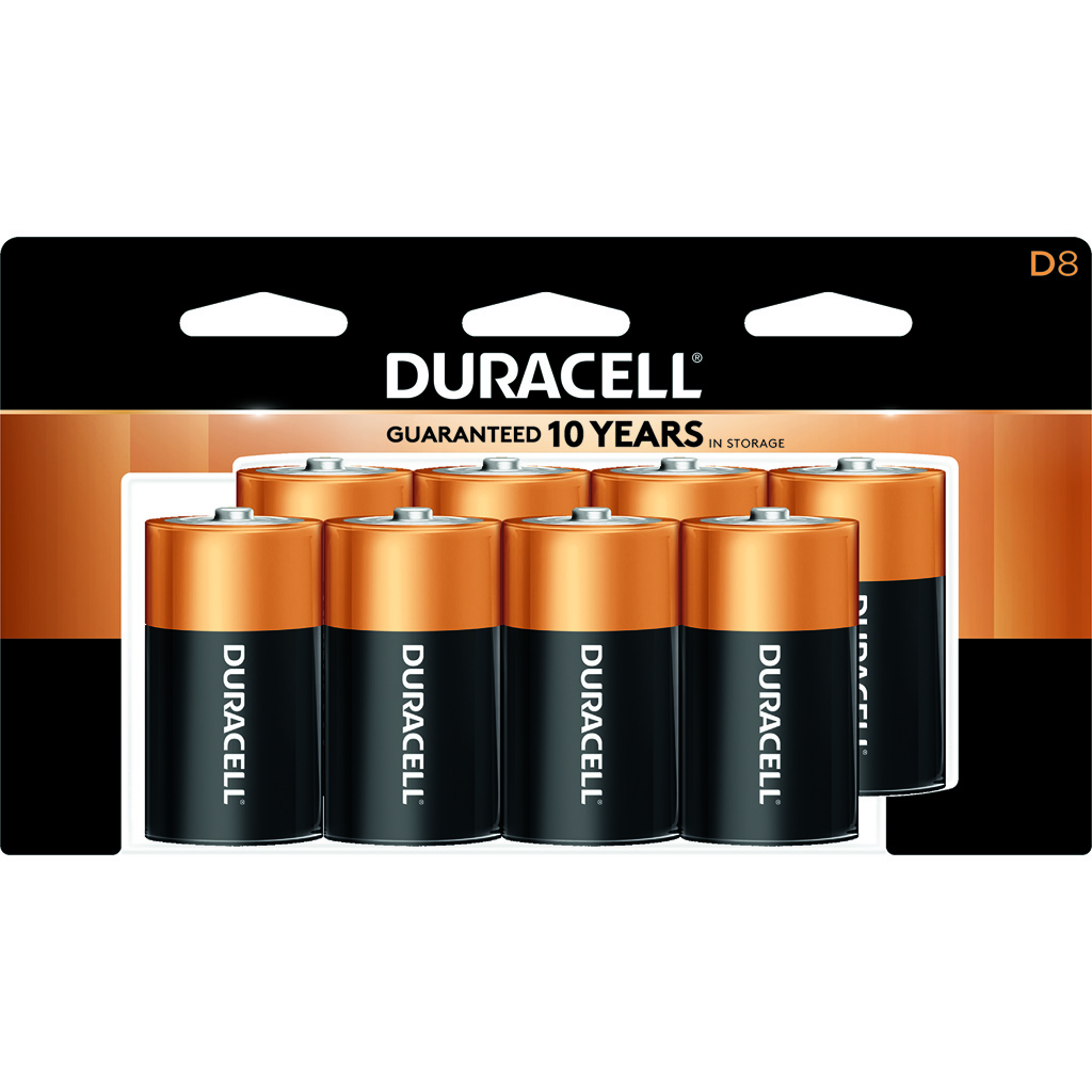 Duracell Coppertop Batteries  <br>  D 8 pk.