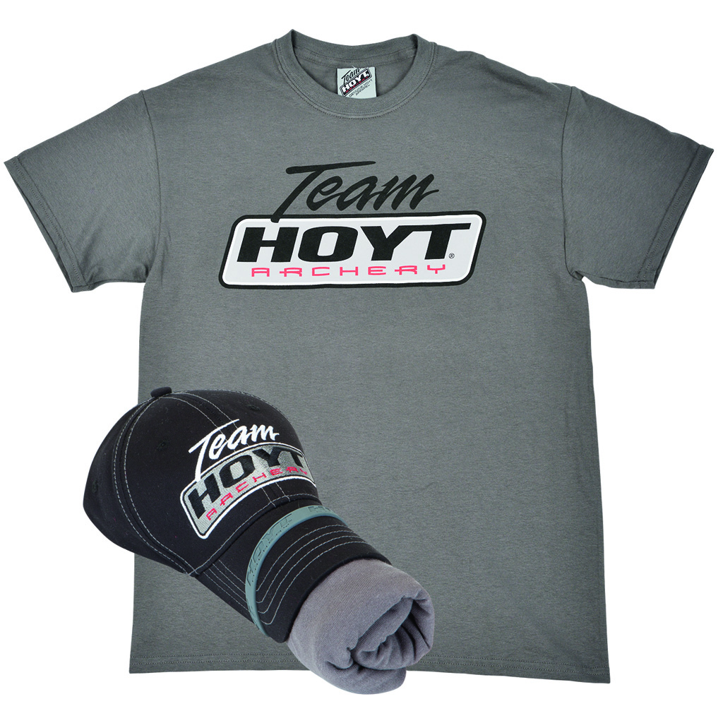 Hoyt Gray Shirt/Hat Combo Md  <br>  Hoyt Dealer Only