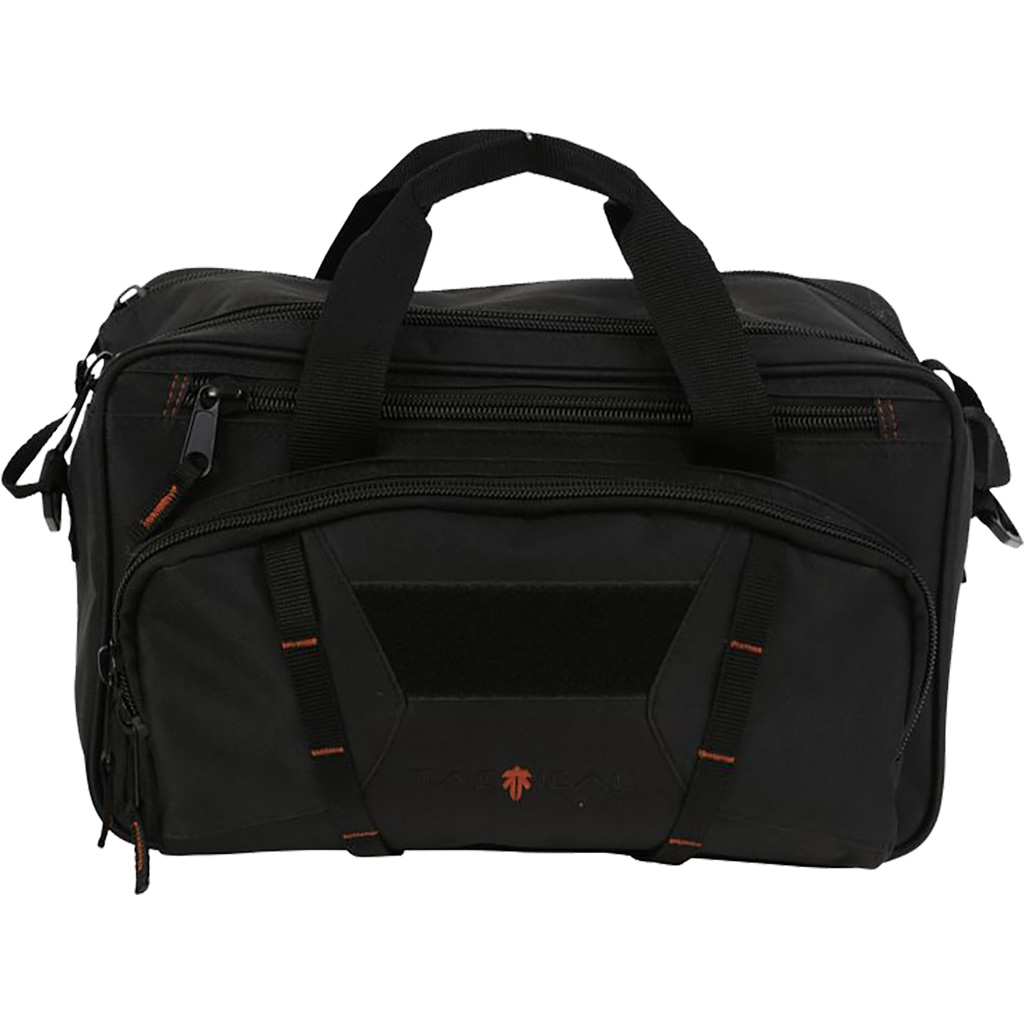 Tac Six 8247 Tactical Sporter Range Bag Black Endura with Removable Shoulder Strap, Pockets, Padded Pistol Rug & Exterior Webbing