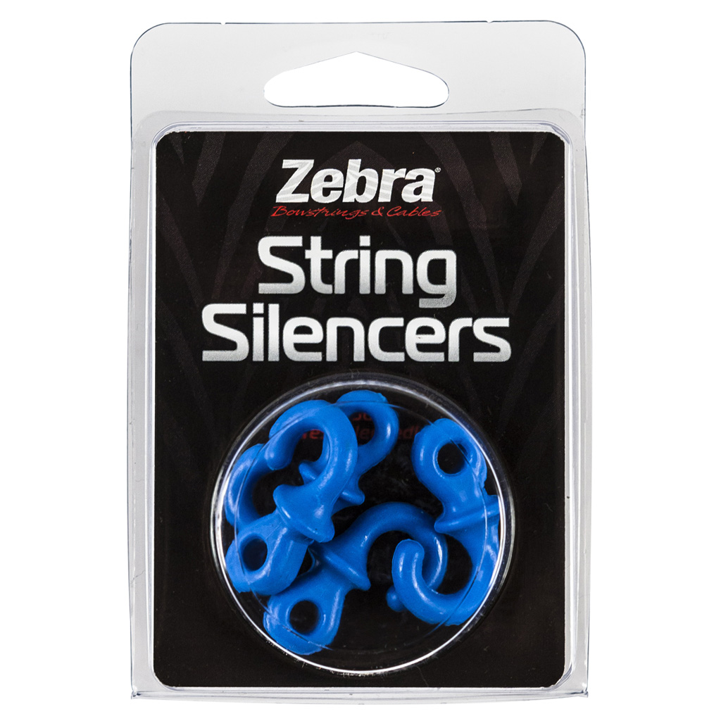 Zebra String Silencers  <br>  Blue 4 pk.