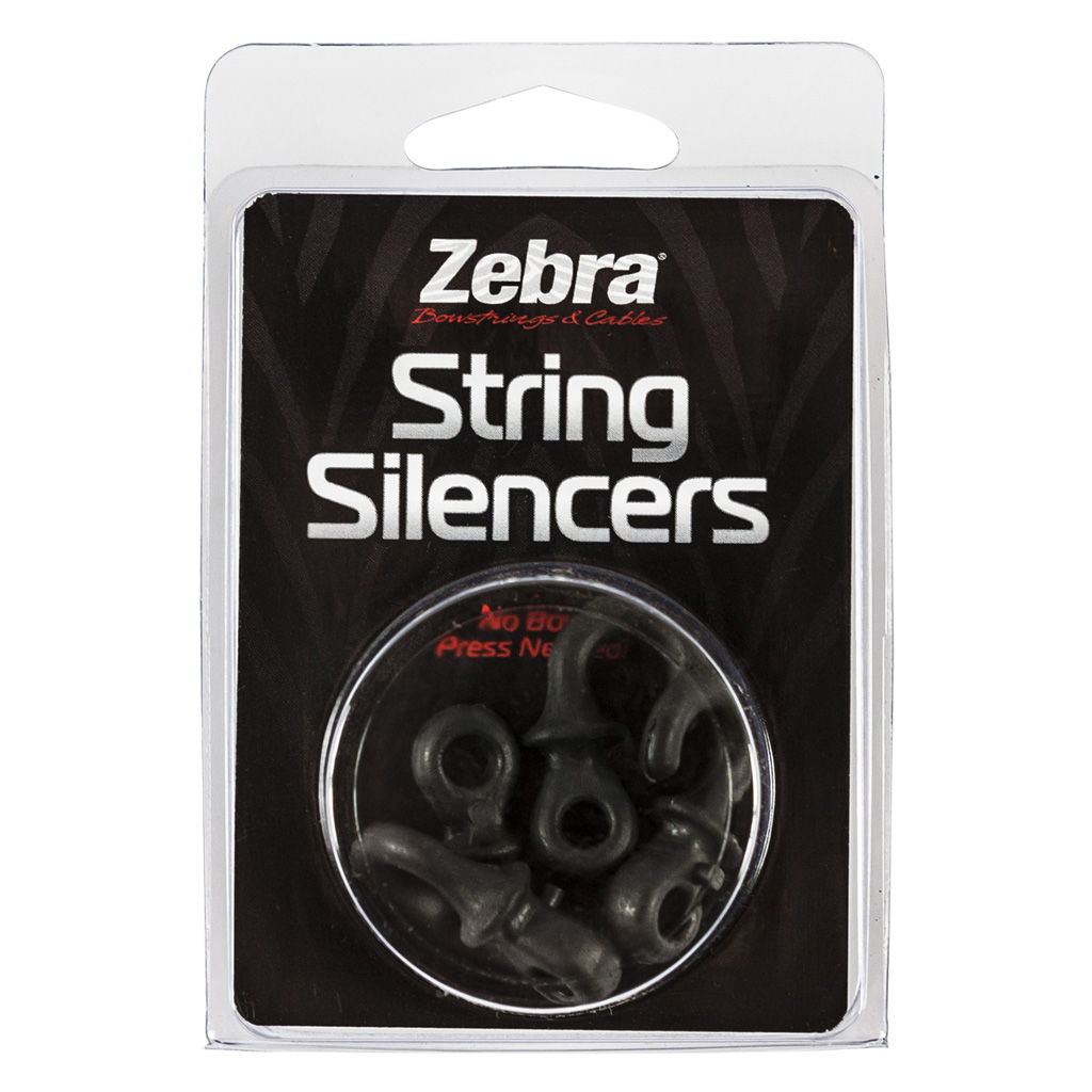 Zebra String Silencers  <br>  Black 4 pk.