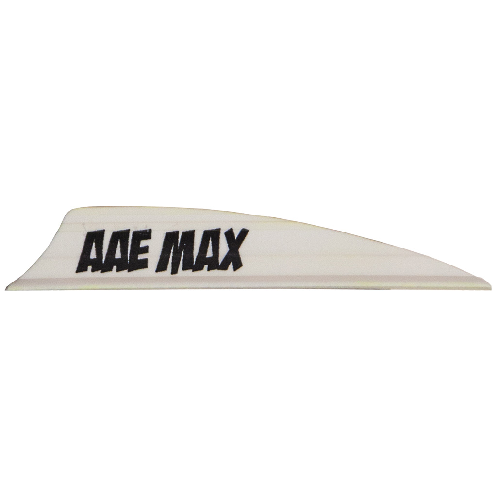 AAE Plastifletch Max Vanes  <br>  White 2 in. Shield 100 pk.