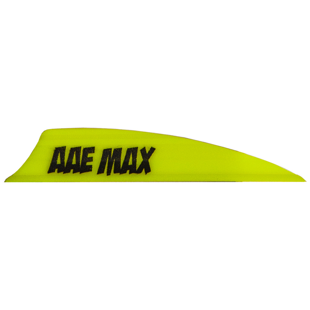AAE Plastifletch Max Vanes  <br>  Yellow 2 in. Shield 100 pk.