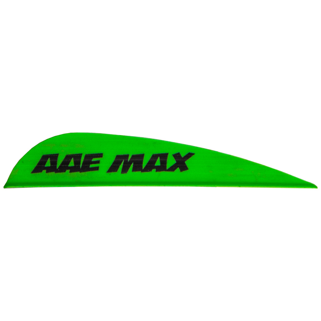 AAE Max Stealth Vanes  <br>  Flo. Green 2.7 in. 100 pk.