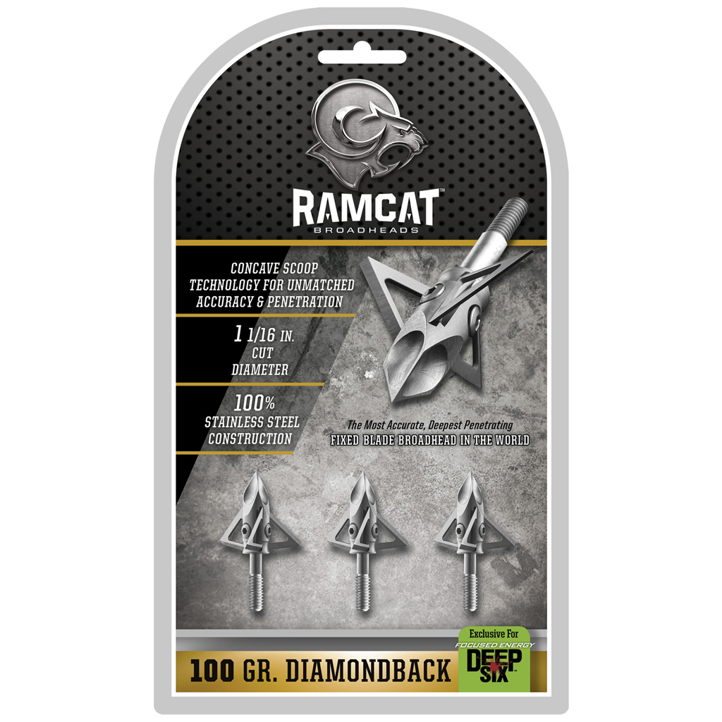 Ramcat Diamondback Deep Six  <br>  100 gr. 3 pk.