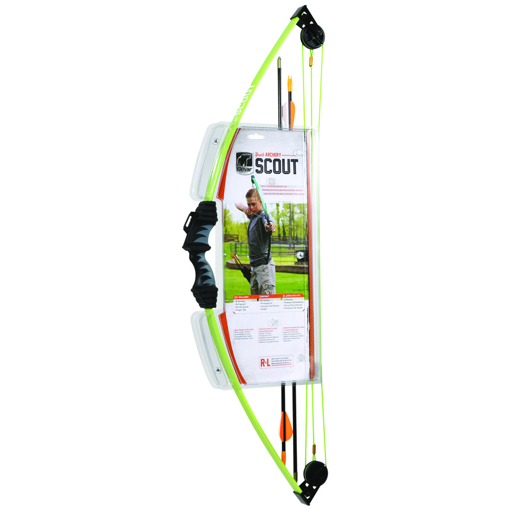 Bear Scout Bow Set  <br>  Neon Green 8-13lbs. RH/LH