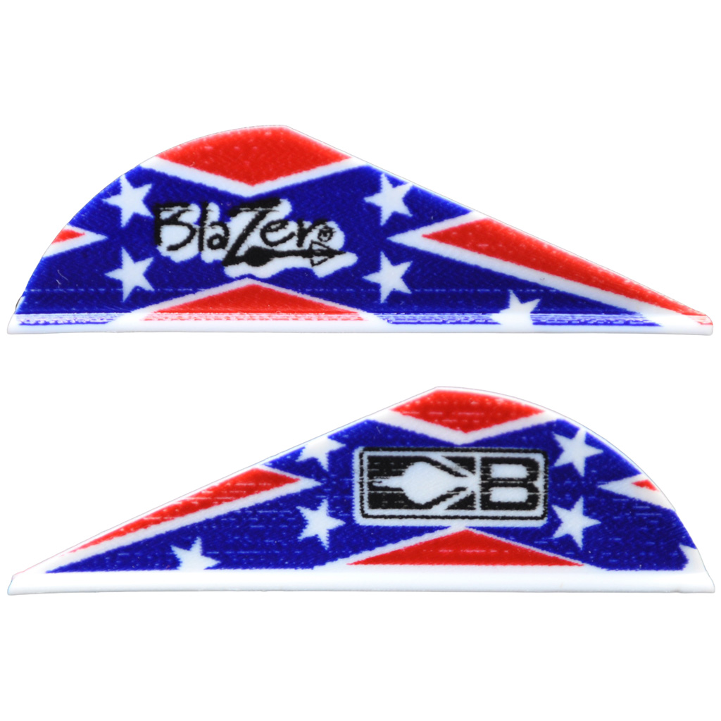 Bohning Blazer Vanes  <br>  Confederate Flag 100 pk.