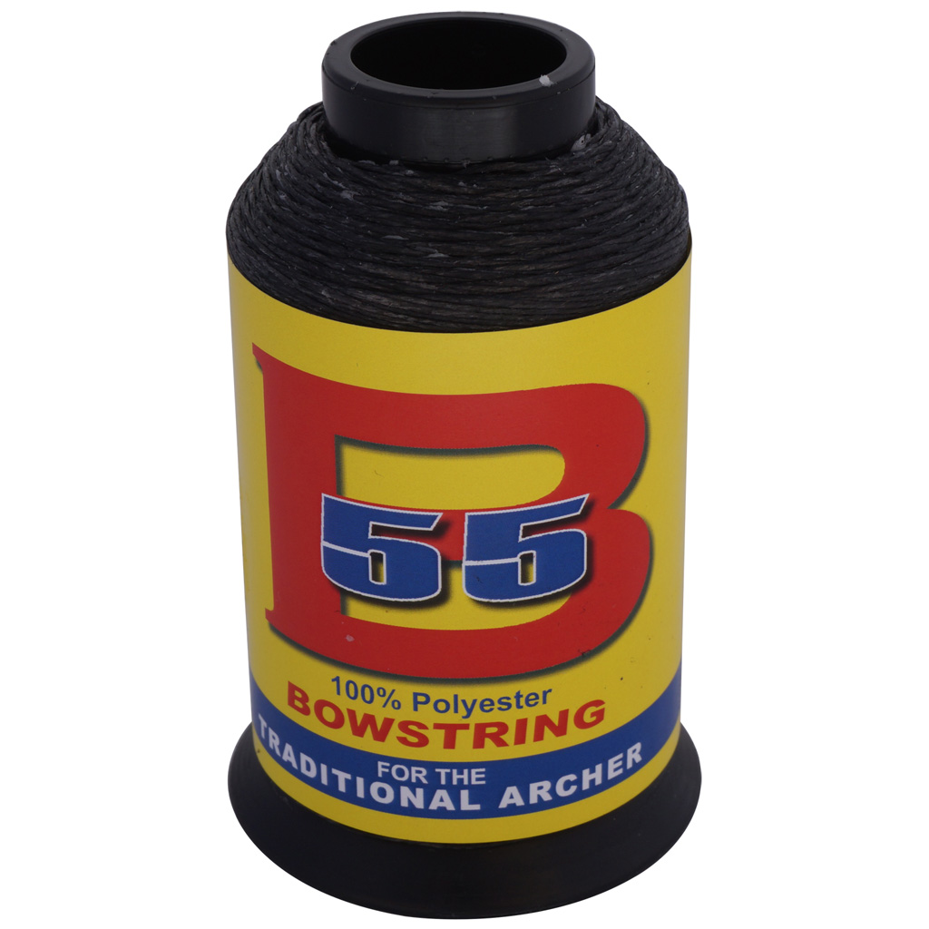 BCY B55 Bowtring Material  <br>  Black 1/4 lb.