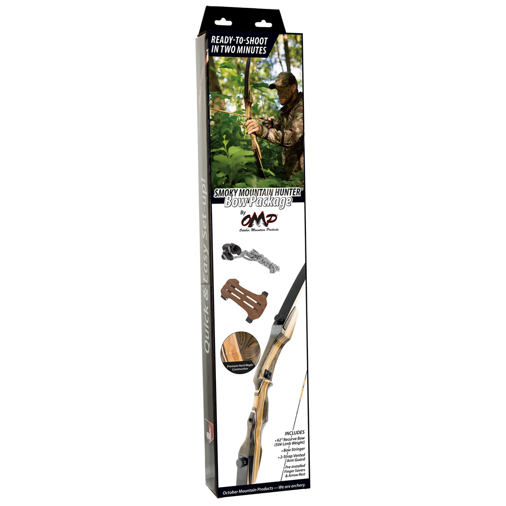 October Mountain Smoky Mountain Hunter Bow Package  <br>  62 in. 45 lbs. RH