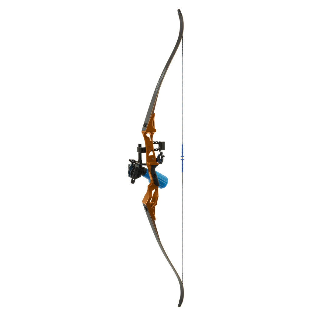 Fin Finder Bank Runner Bowfishing Recurve Package  <br>  w/Winch Pro Bowfishing Reel Orange 35 lbs. RH