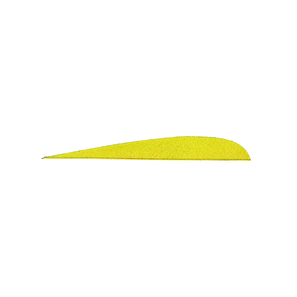 Gateway Parabolic Feathers  <br>  Neon Yellow 4 in. RW 100 pk.