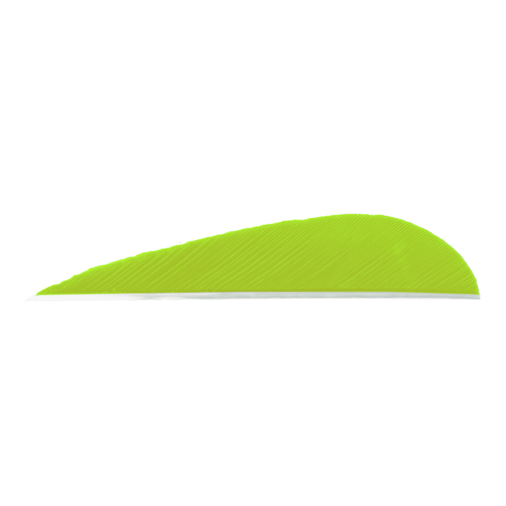 Trueflight Parabolic Feathers  <br>  Chartreuse 3 in. LW 100 pk.