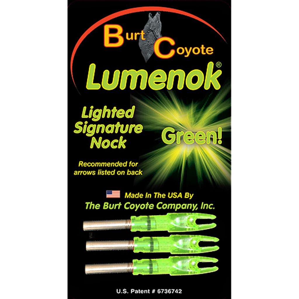 GWS Lighted Nocks  <br>  Green S 3 pk.