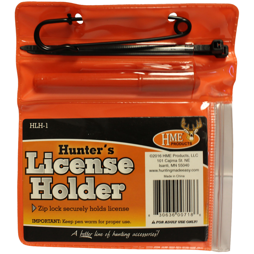 HME License Holder Combo  <br>  License Holder with Pen & Zip Ties