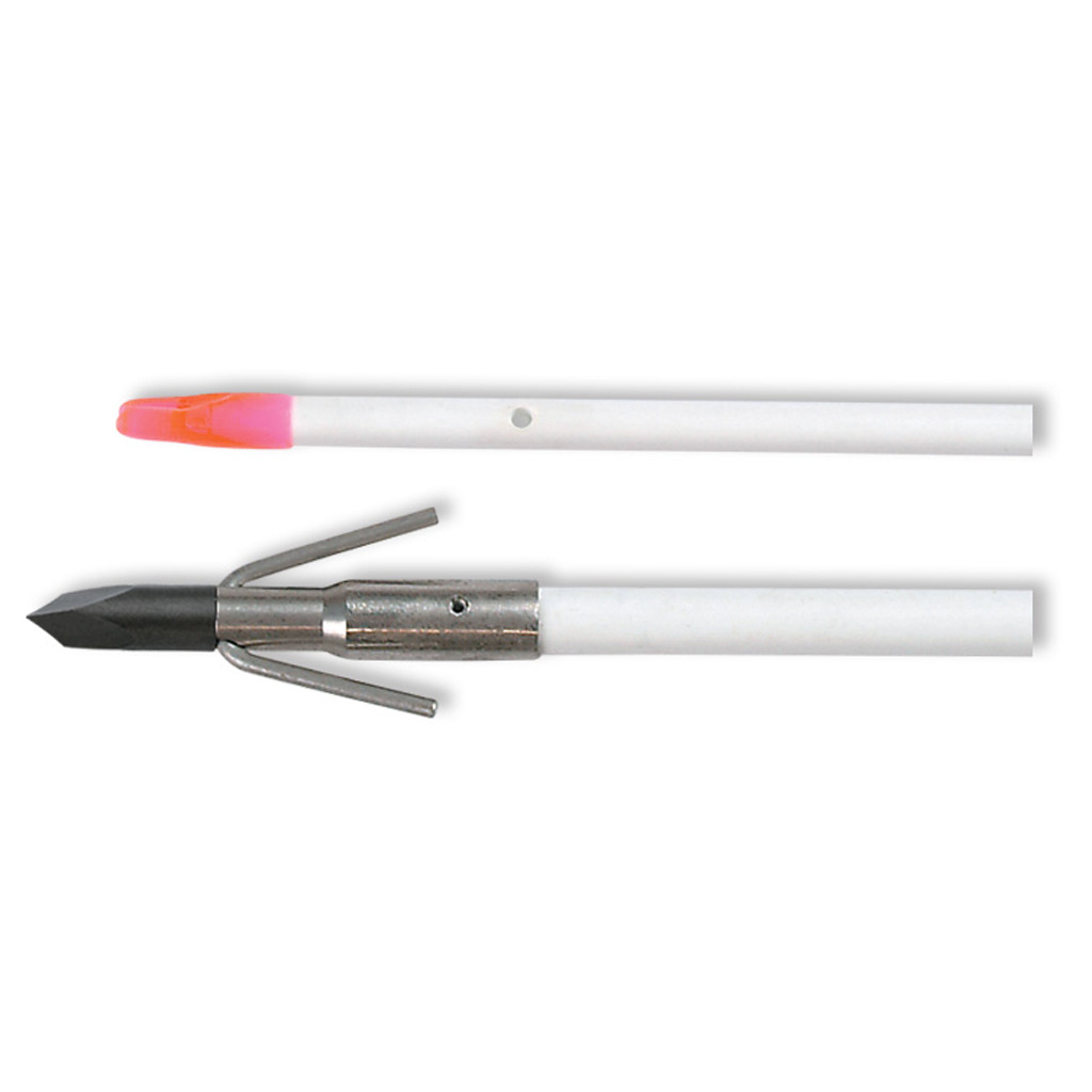 Muzzy Classic Fish Arrow  <br>  White with Quick Release Gar Point