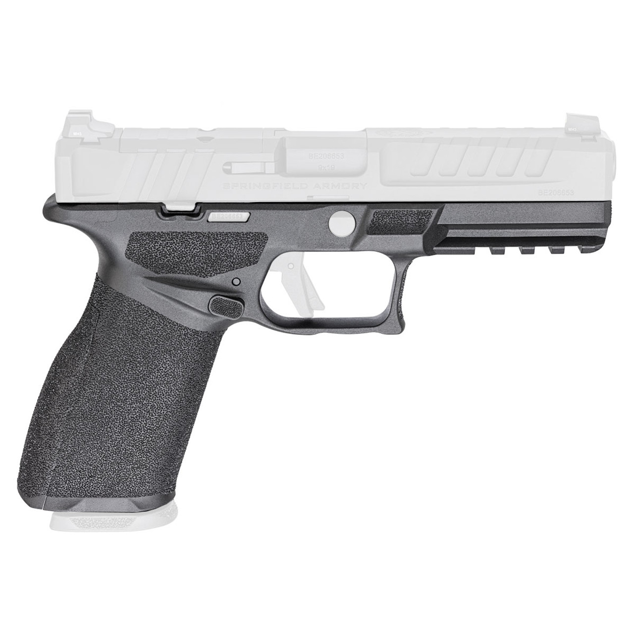 Springfield Armory EC1001HTRET Echelon Grip Module Small, Aggressive Texture, Black Polymer, Ambi Mag Release, Includes 3 Interchangeable Backstraps