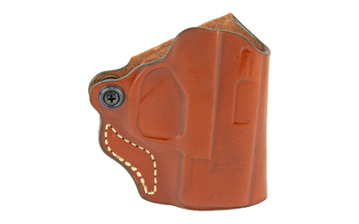DESANTIS MINI SCABBARD HOLSTER RH OWB LEATHER S/A HELLCAT TAN