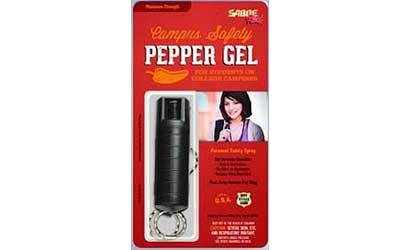SABRE RED PEPPER GEL SPRAY BLACK HARD CASE W/RING 15GR
