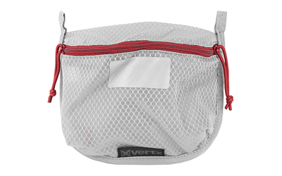 Vertx VTX5200AGYNA Overflow Pouch Medium Size made of White Nylon with Mesh & Red Accents, YKK Zipper & Durable Hook Back Panel 5