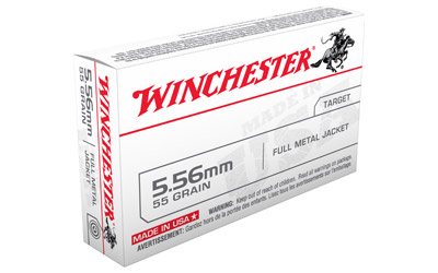 Winchester Ammo WM193K USA Lake City 5.56x45mm NATO 55 gr Full Metal Jacket (FMJ) 20 Bx/50 Cs