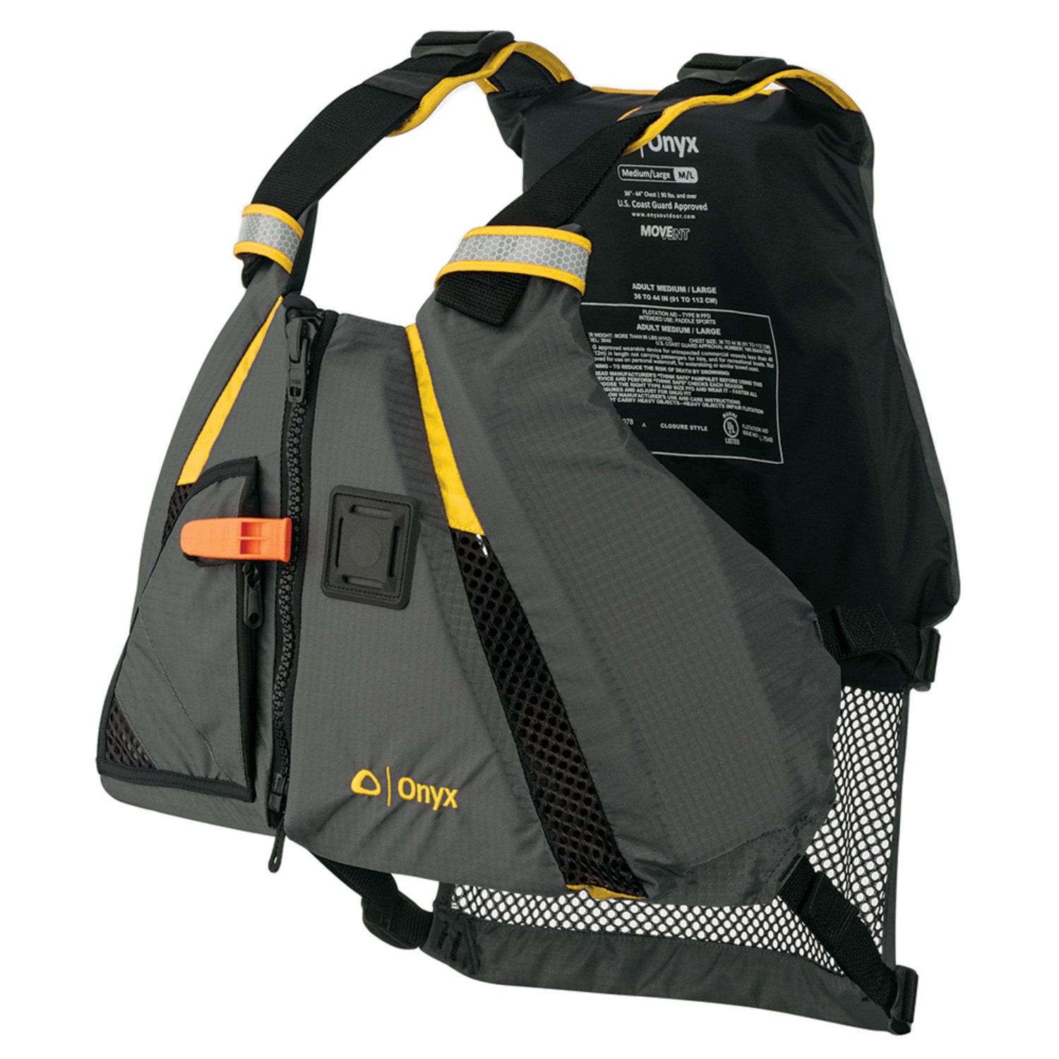 Onyx 122200-300-060-18 Movement Dynamic Vest, Yellow, Size XL/2X