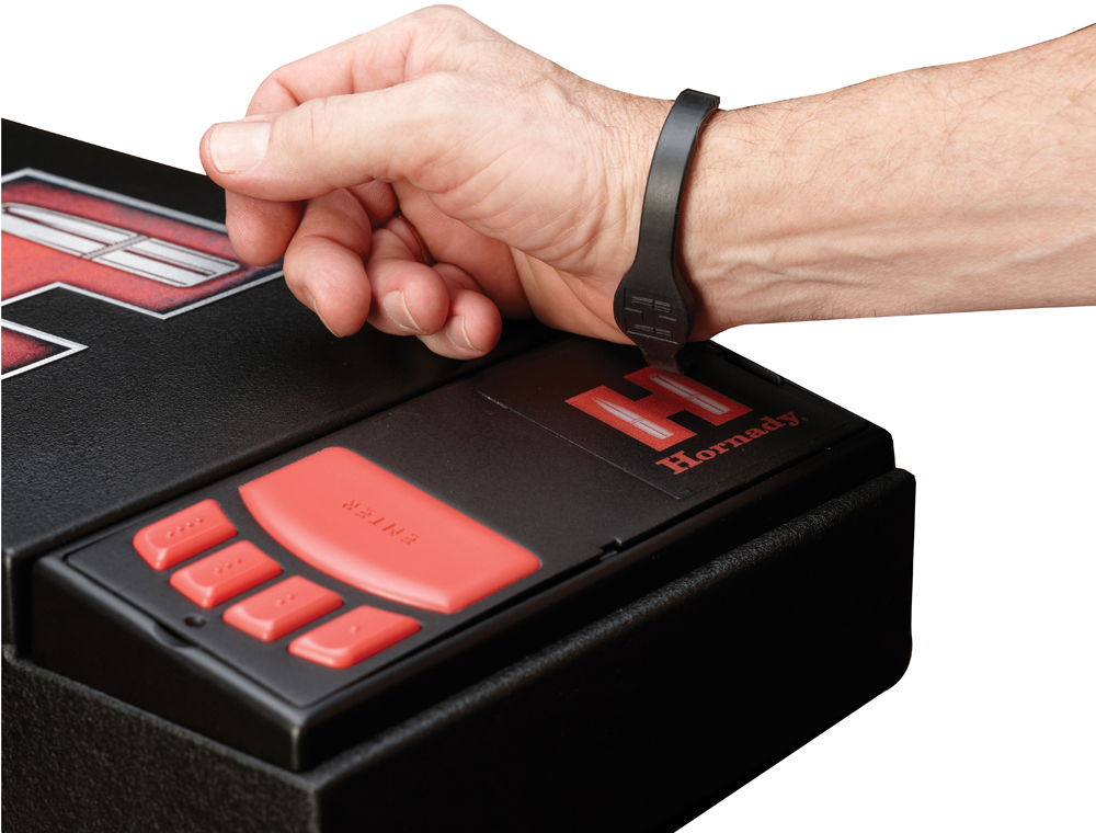 Hornady 98166 Rapid Safe RFID Wrist Band Black Rubber