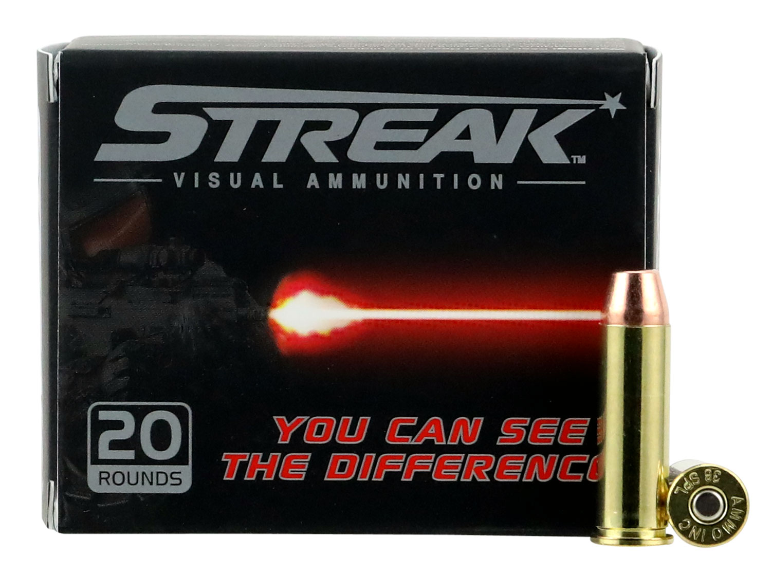 AMMO INC AMMO .38 SPECIAL 125GR. TMC STREAK RED 20-PACK