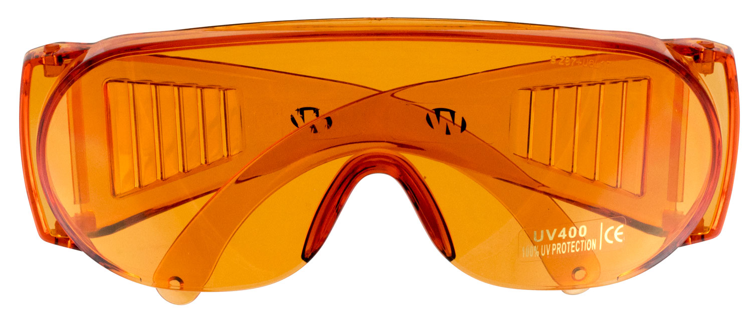 Walkers GWPFCSGLAMB Full Coverage Shooting Glasses 99% UV Rated Polycarbonate Amber Lens with Amber Wraparound Frame &  Ventilation for Adults