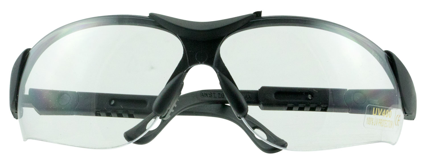 Walkers GWPXSGLCLR Sport Glasses Elite Adult Clear Lens Polycarbonate Black Frame