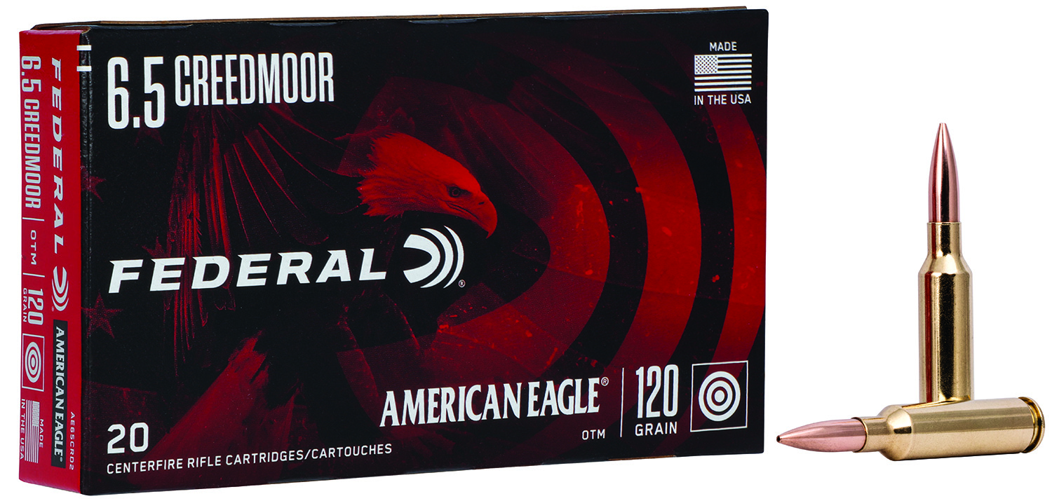 Federal AE65CRD2 American Eagle Target 6.5 Creedmoor 120 gr Open Tip Match (OTM) 20 Per Box/ 10 Cs