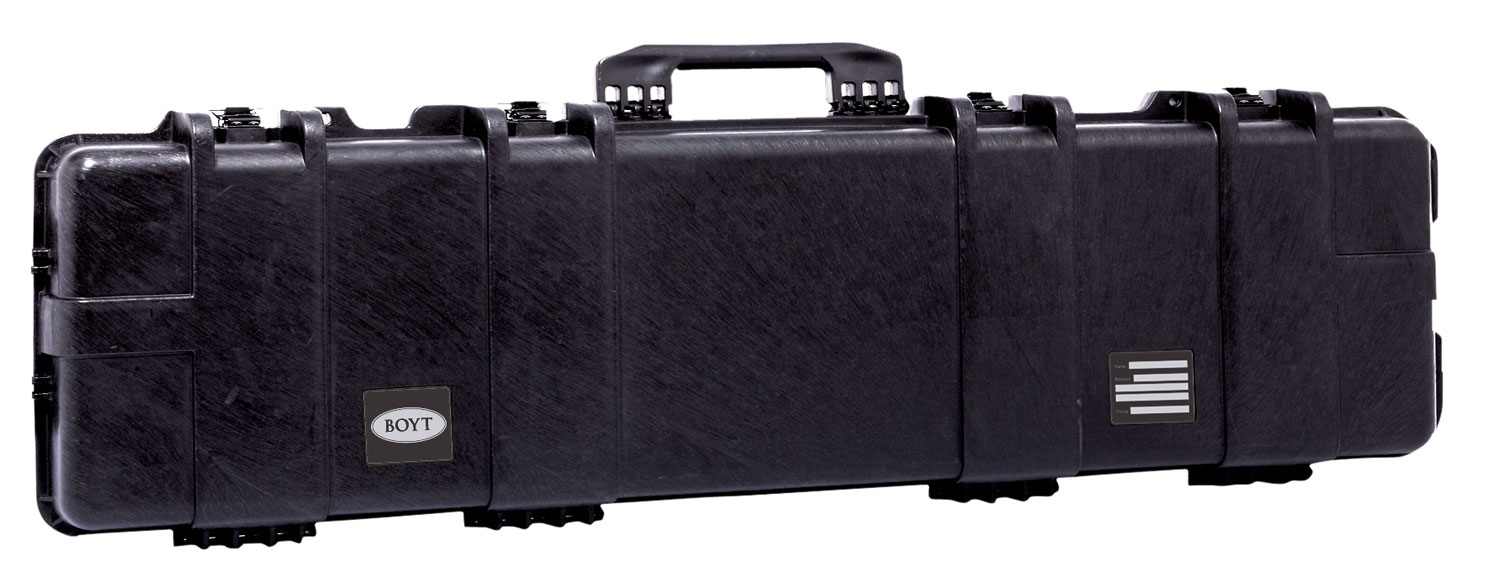 Boyt Harness H52SG H-Series Single Gun Case Water Resistant Black Polypropylene with Egg Crate Foam, Dust-Proof O-Ring, Steel Hinge Pins & Carry Handle 52