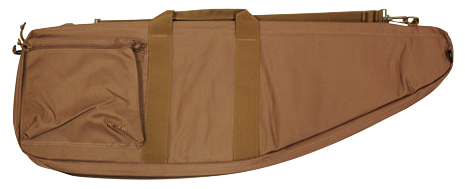 Bob Allen 79009 Max-Ops Tactical Rifle Case Water Resistant Tan Polyester with Foam Padding, Storage Pocket, Self Healing Zippers & Webbed Handles 42