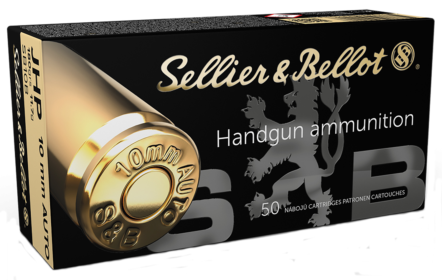 Sellier & Bellot SB10B Handgun Target 10mm Auto 180 gr Jacketed Hollow Point (JHP) 50 Per Box/ 20 Cs