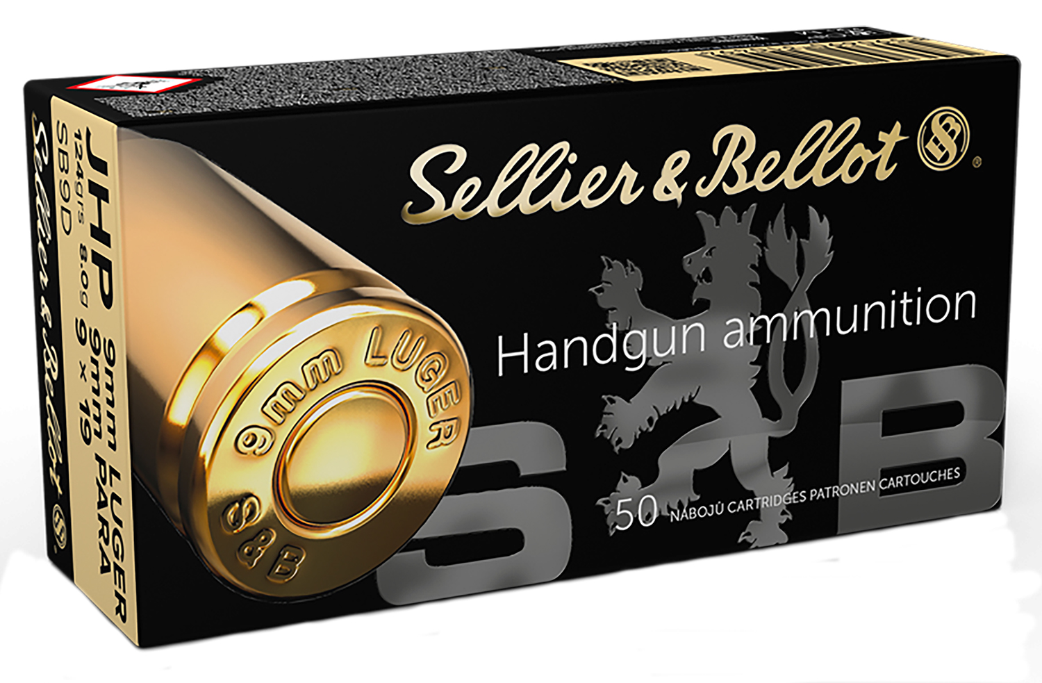 Sellier & Bellot SB9D Handgun  9mm Luger 124 gr Jacket Hollow Point 50 Per Box/ 20 Case