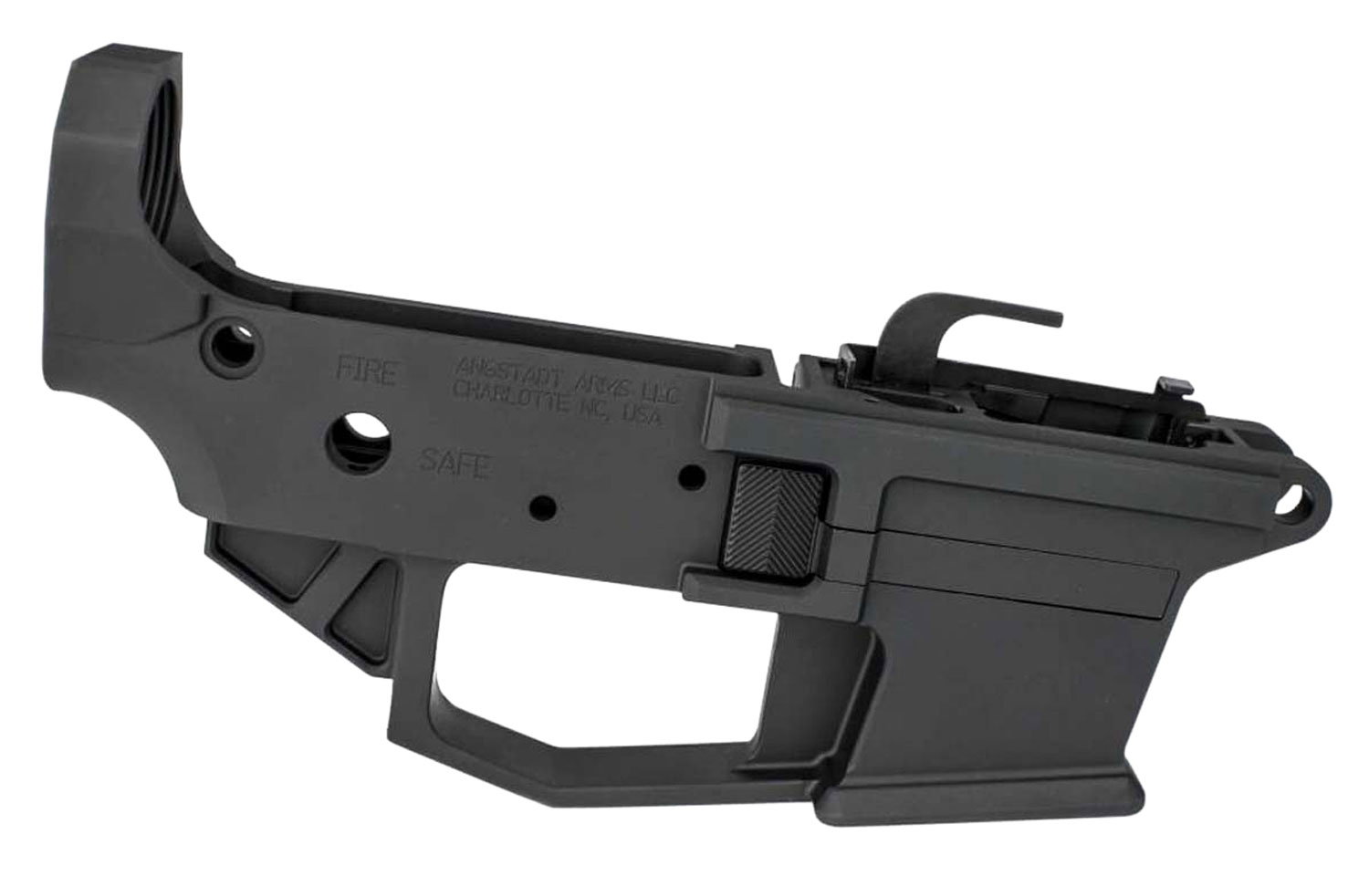 Angstadt Arms AA0940LRBA 0940 Lower Receiver 9mm Luger Black Anodized Finish 7075-T6 Aluminum Material with Mil-Spec Dimensions & Compatible with Glock Mags for AR-15