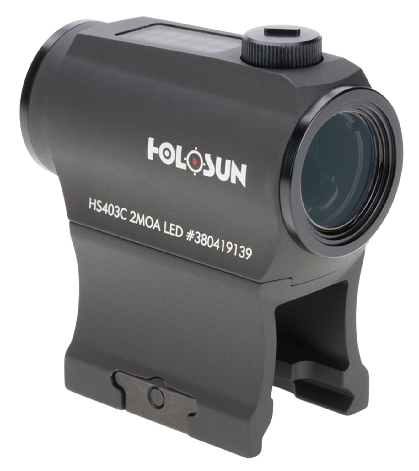 Holosun HS403C HS403C  Black Anodized 1x 20mm 2 MOA Red Dot Reticle Features Solar Failsafe Includes Battery/Cover/Lens Cloth/Mounts/T10 L Key