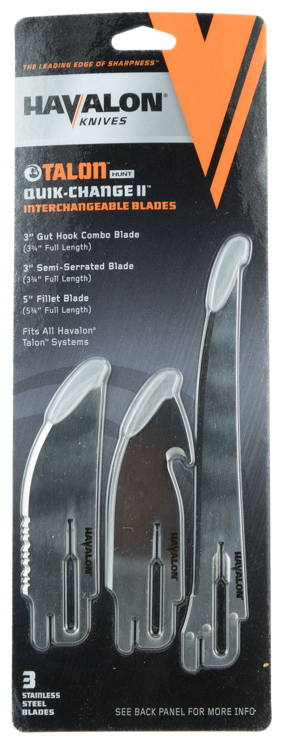 Havalon Knives HSC5GSXT3 Talon Replacement Blades Fillet/Part Serrated/Gut Hook 3