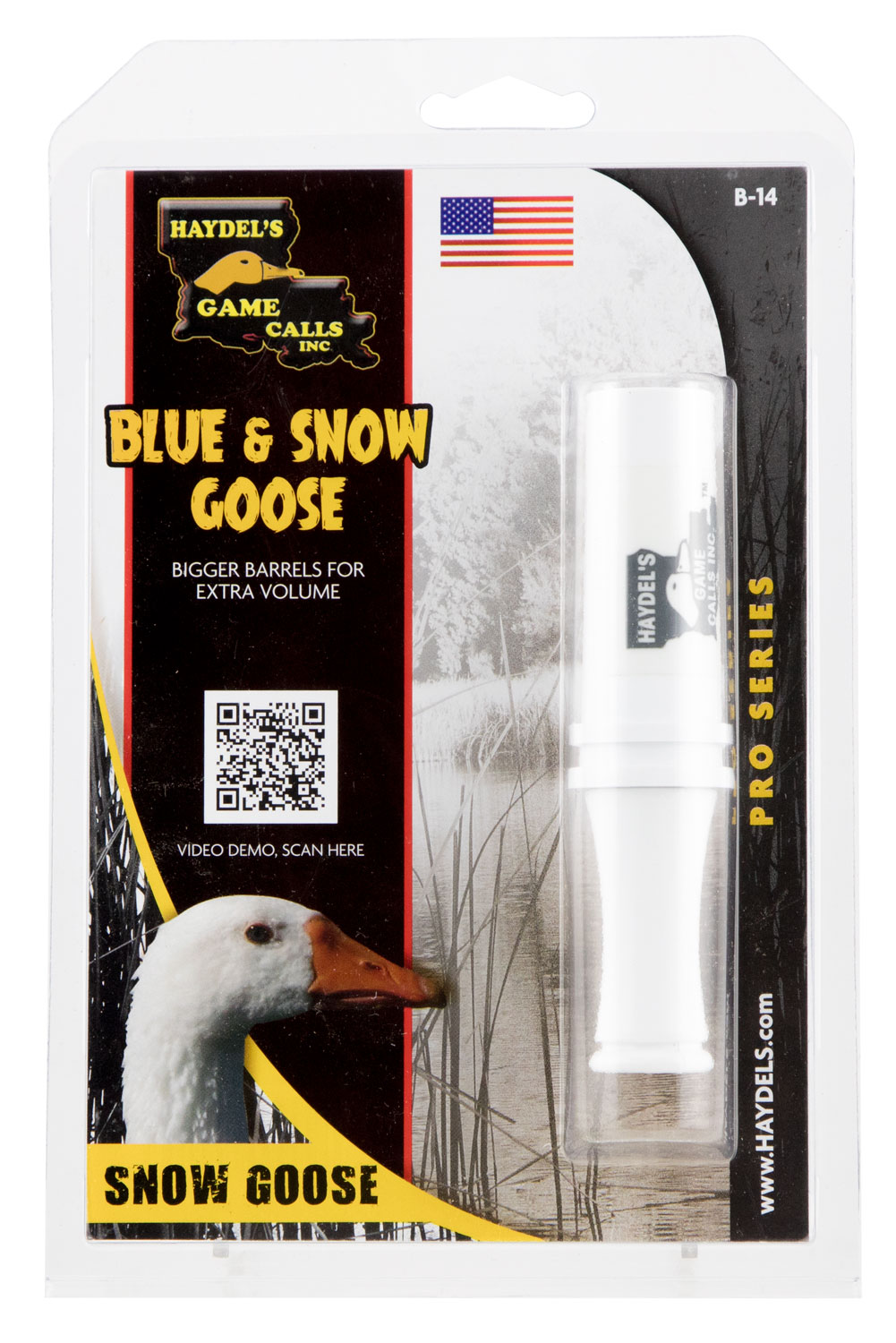 Haydels Game Calls B14 Blue & Snow Goose  Open Call Attracts Geese White Plastic