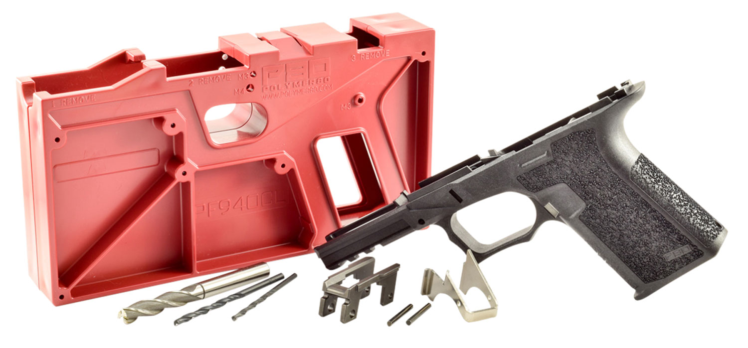 Polymer80 P80PF940CLBK G17/22 Gen3 Compatible 80% Pistol Frame Kit 
Glock 17/22 Gen3 Polymer Black Rubber
