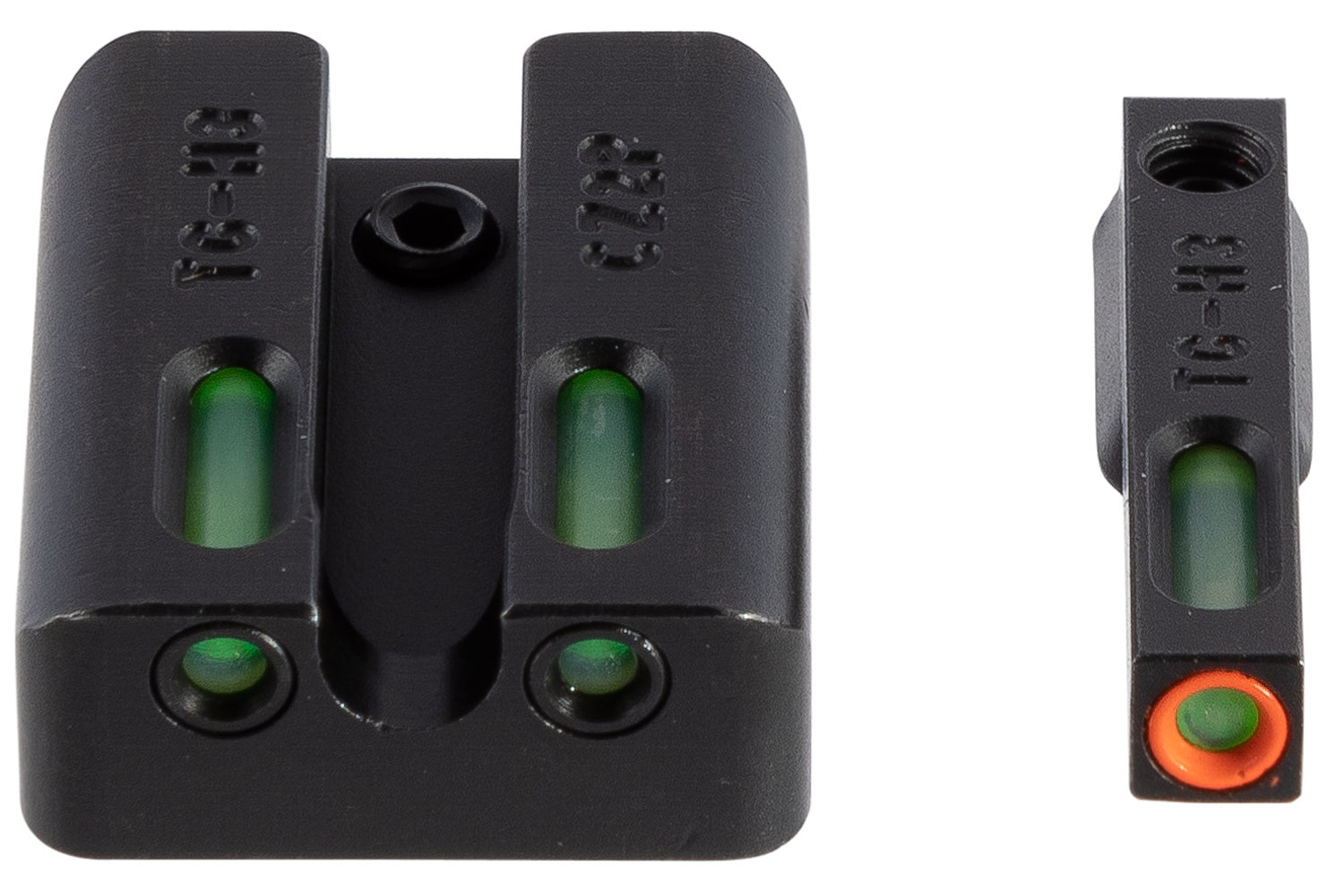 TruGlo TG13CZ2PC TFX Pro Black Green Tritium & Fiber Optic Orange