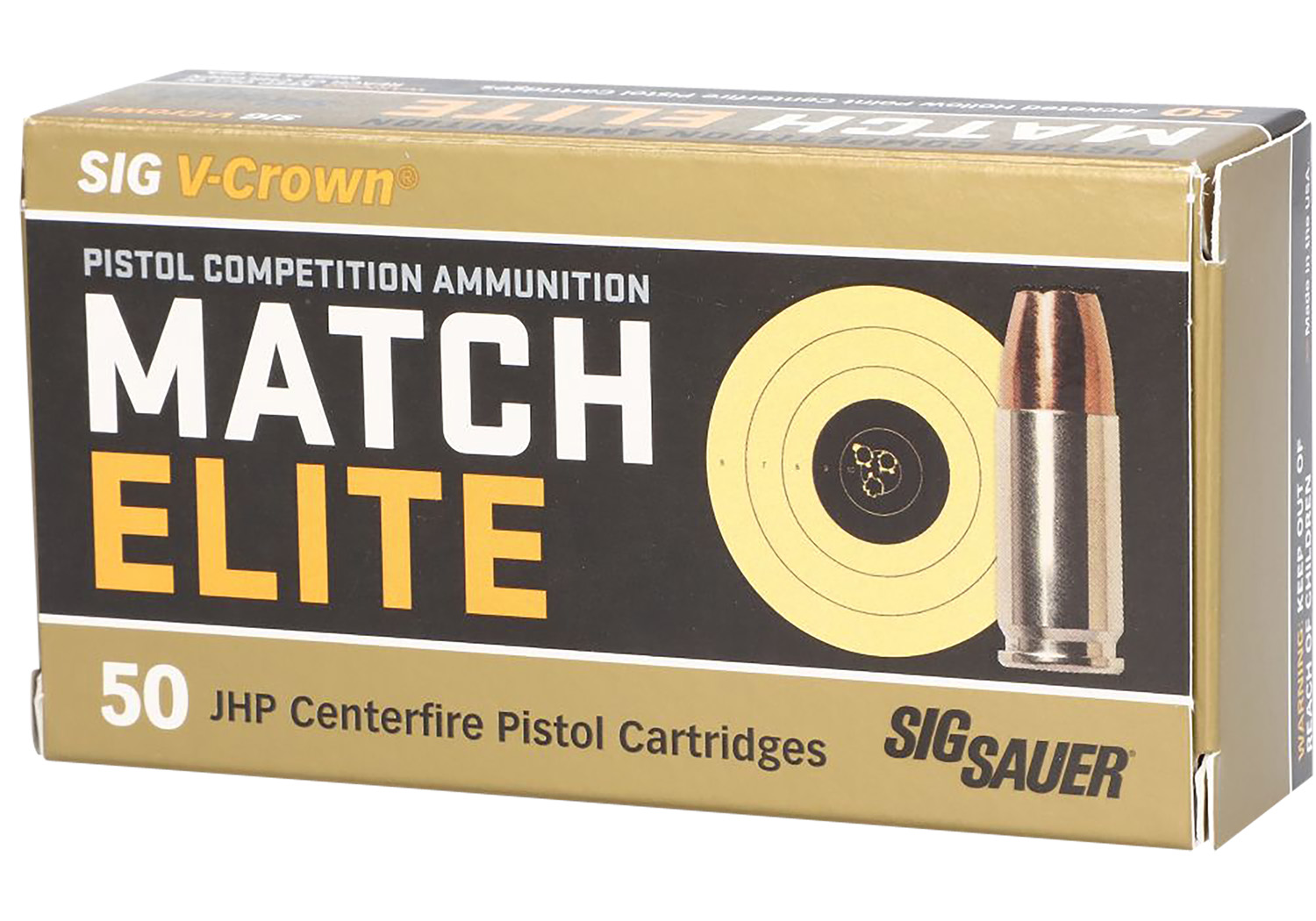 SIG 9MM LUGER 147GR ELITE COMPETITION JHP 50RD 20BX/CS*
