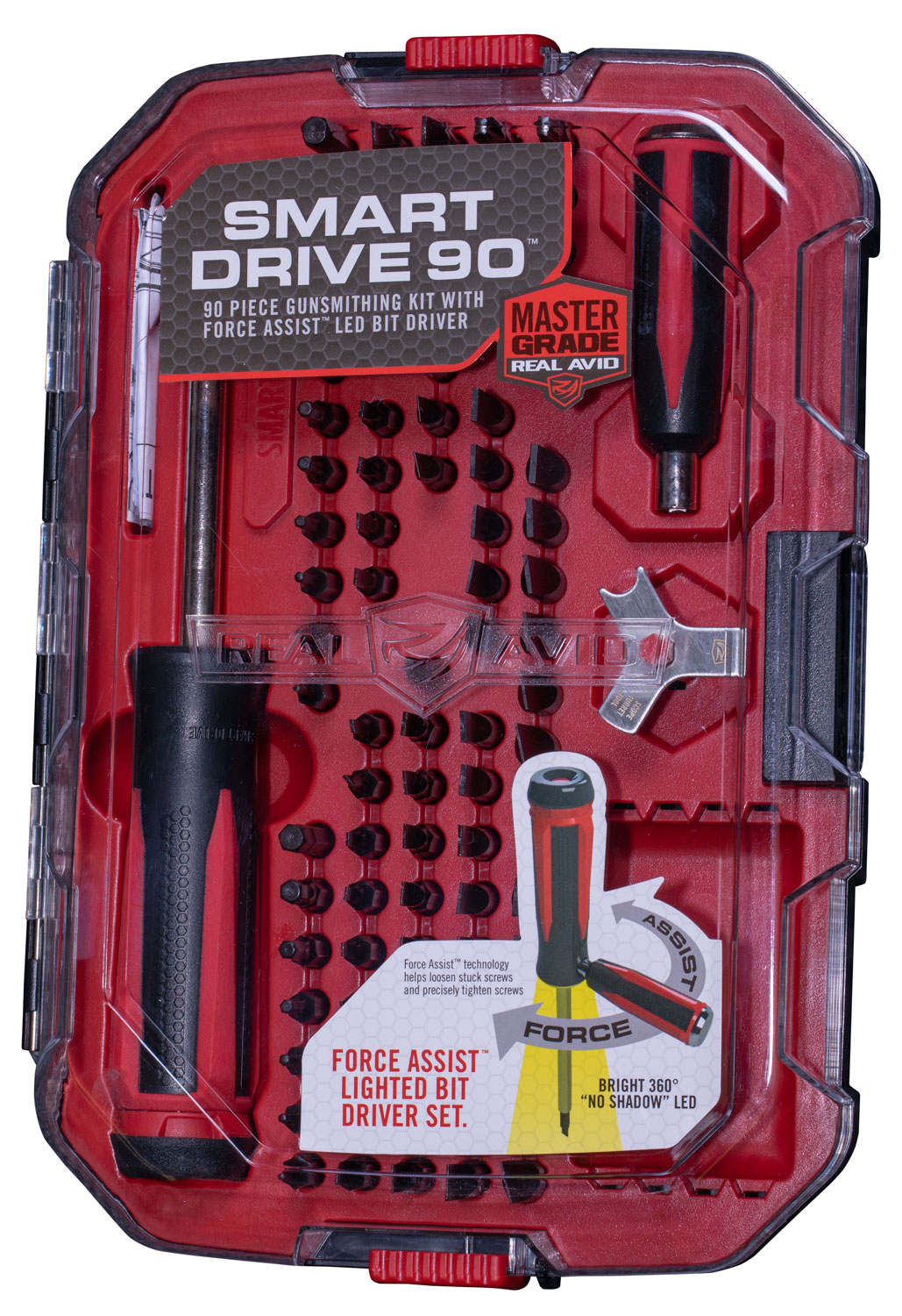 REAL AVID SMART DRIVE 90 PCE GUNSMITHING KIT W/ FORCE AST