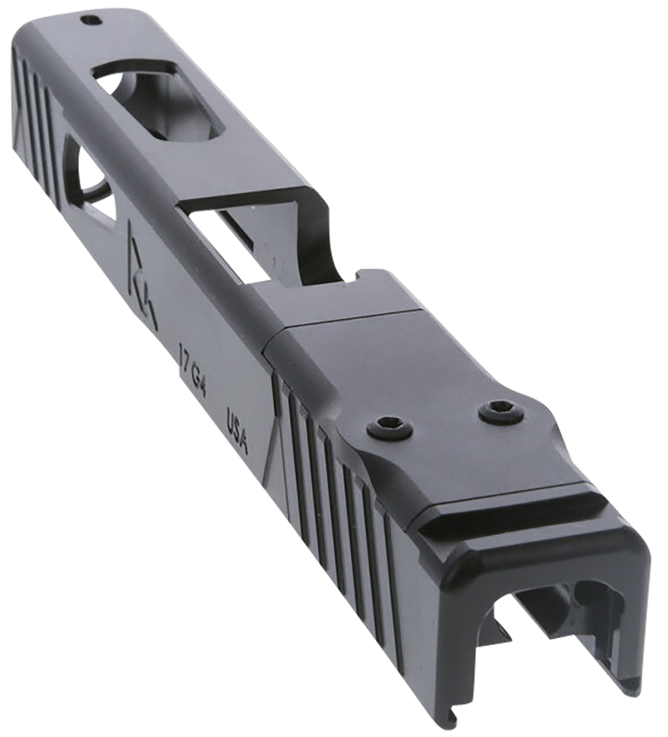 Rival Arms RA10G104A Precision Slide A1 QPQ Black 17-4 Stainless Steel with Front/Rear Serrations & RMR Optic cut for 9mm Luger Glock 17 Gen4