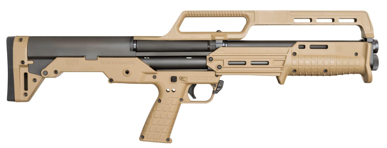 Kel-Tec KS7TAN KS7 Tactical Pump Shotgun, 12 Ga, 18.5