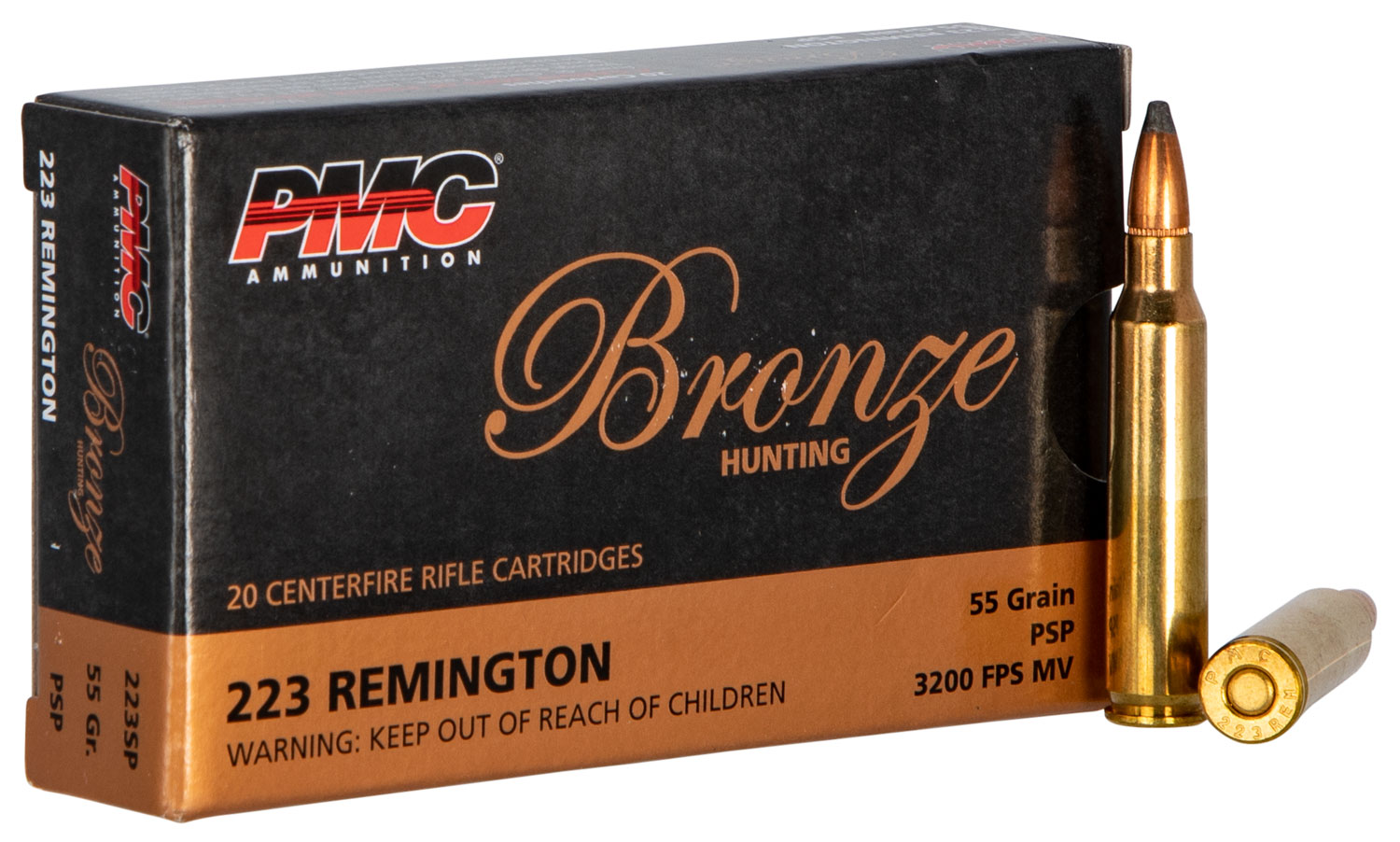 PMC 223 REM 55GR SOFT POINT 20RD 40BX/CS