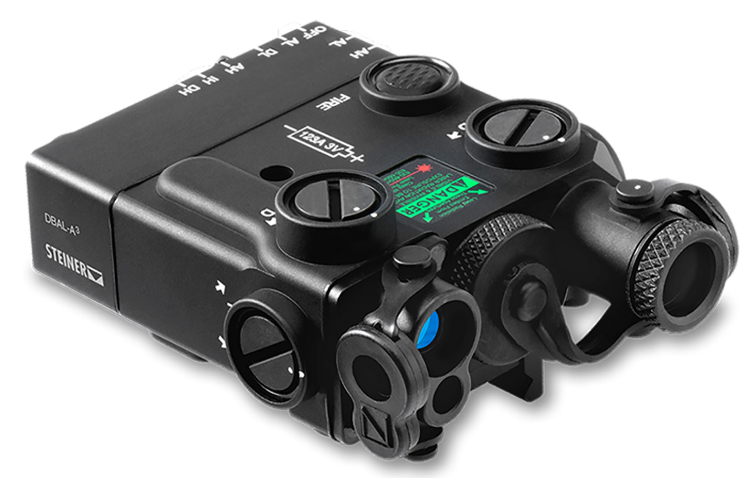 Steiner 9008 DBAL-A3  Green Laser 5mW 532nM Wavelength 835nM Wavelength Black Hardcoat Anodized