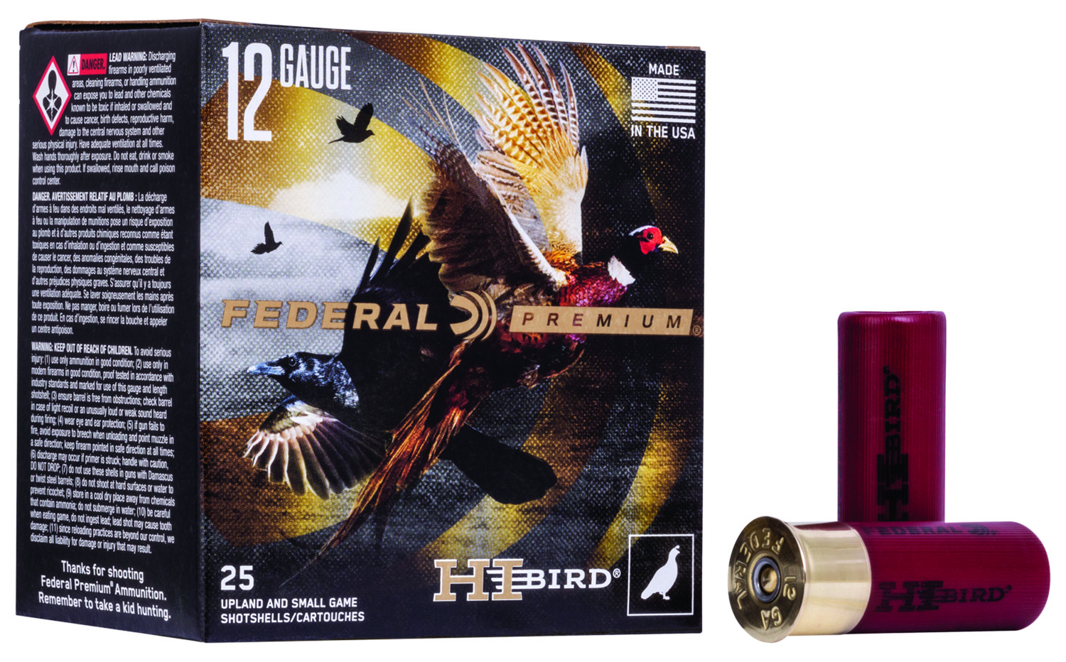 Federal HVF128 Premium Hi-Bird 12 Gauge 2.75