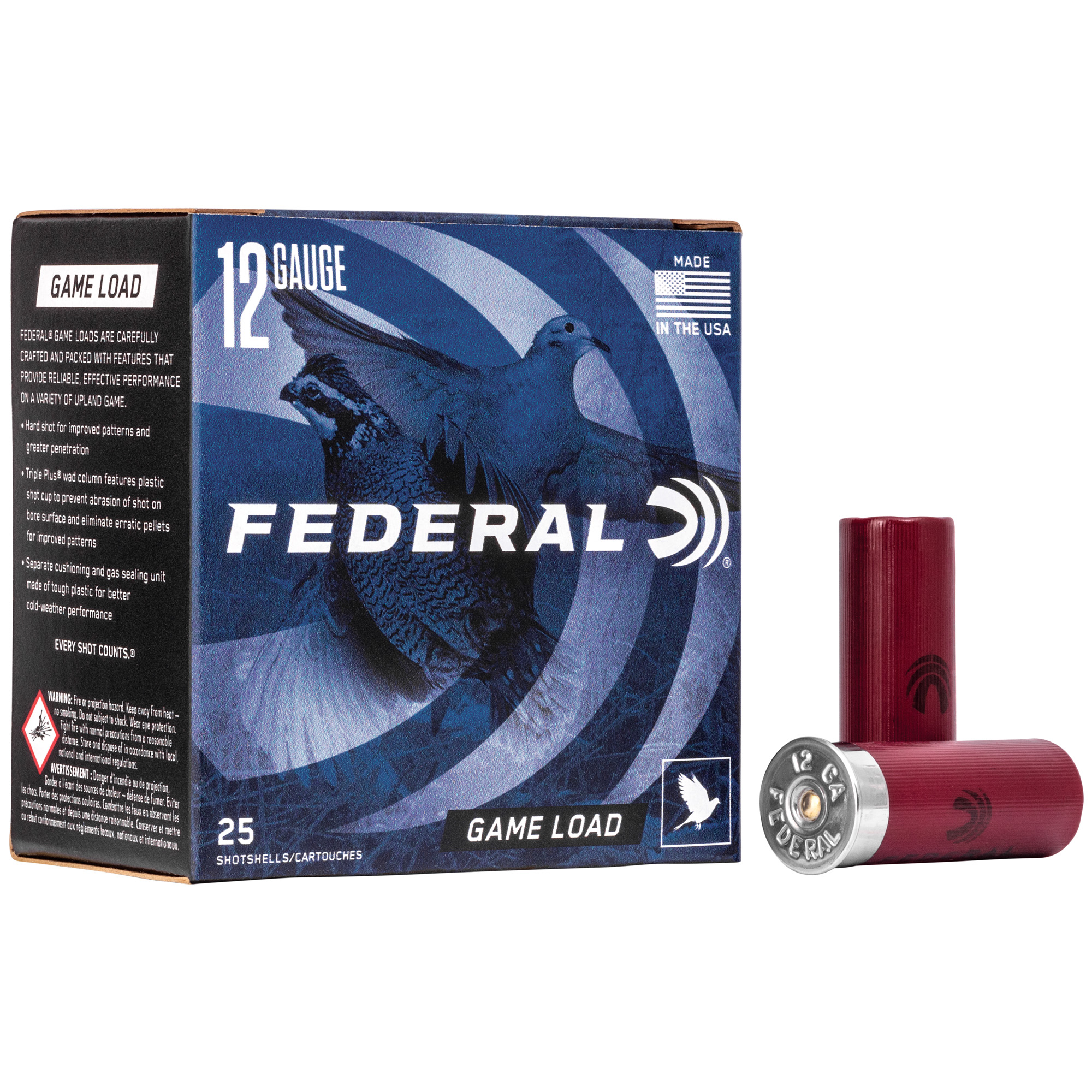 Federal H1216 Game-Shok Upland 12 Gauge 2.75