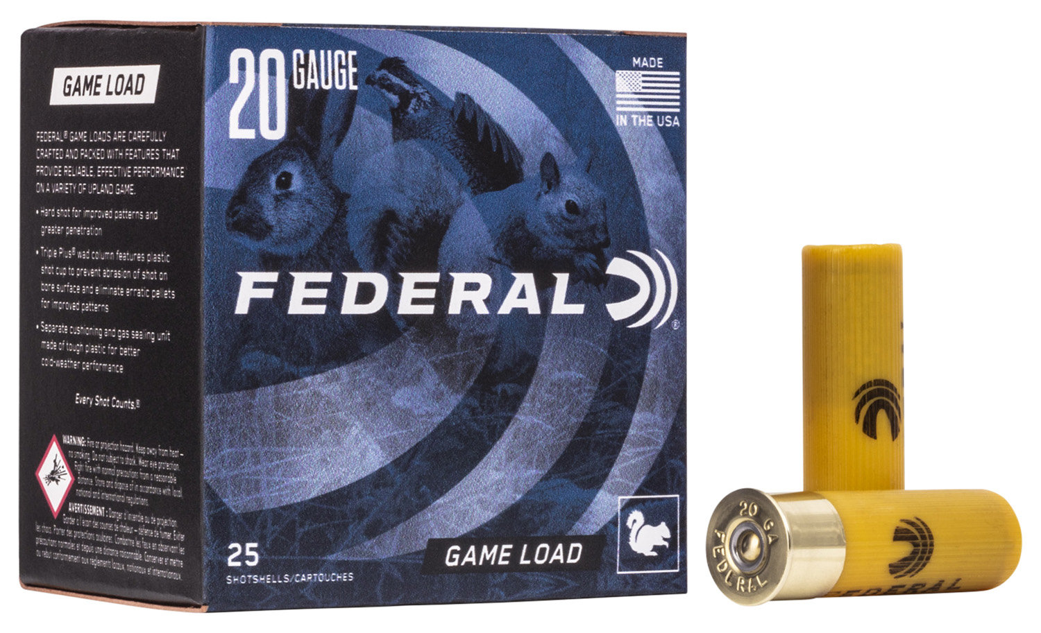Federal H20075 Game-Shok Upland 20 Gauge 2.75