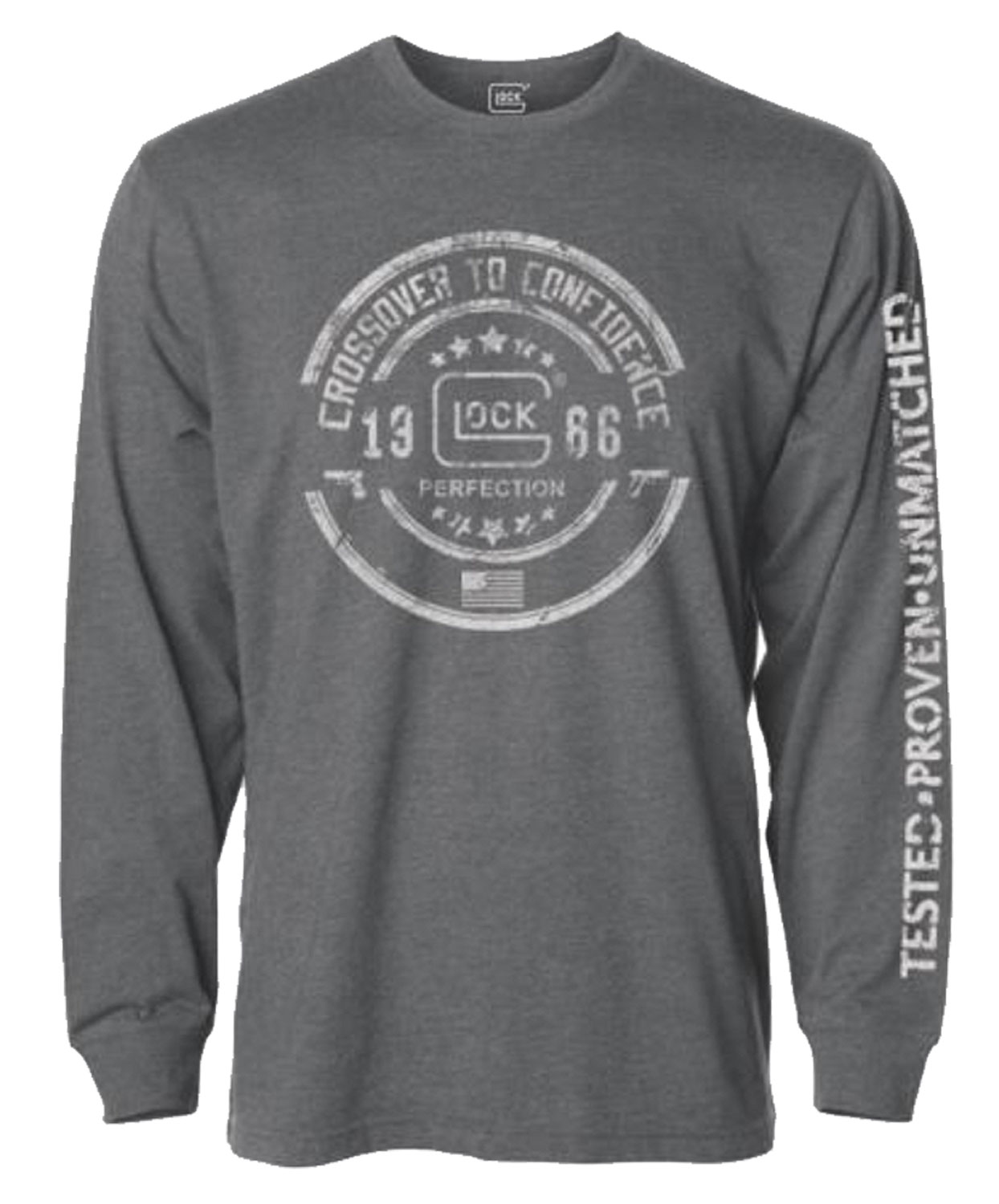 GLOCK OEM CROSSOVER LONG SLVE T-SHIRT GREY 3XL